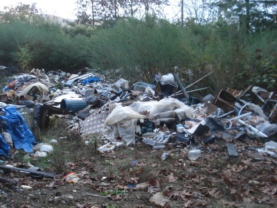 an illegal garbage dump