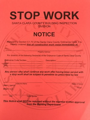 Unpermitted Construction Notice