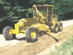 Sketch of a yellow tractor
