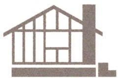 Basic sketch of the wooden foundation of a house