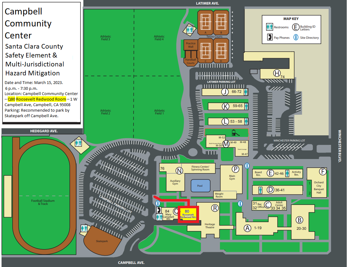 Cambell Community Center Map