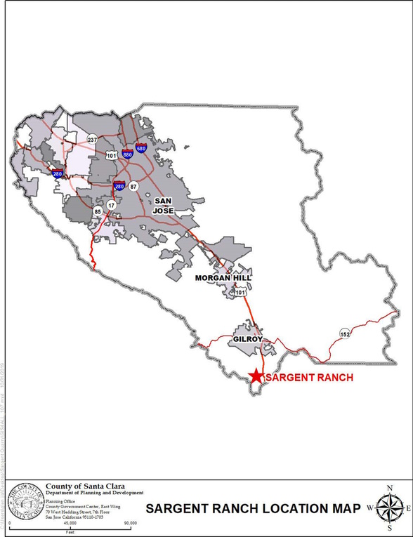 Sargent Ranch Location Map