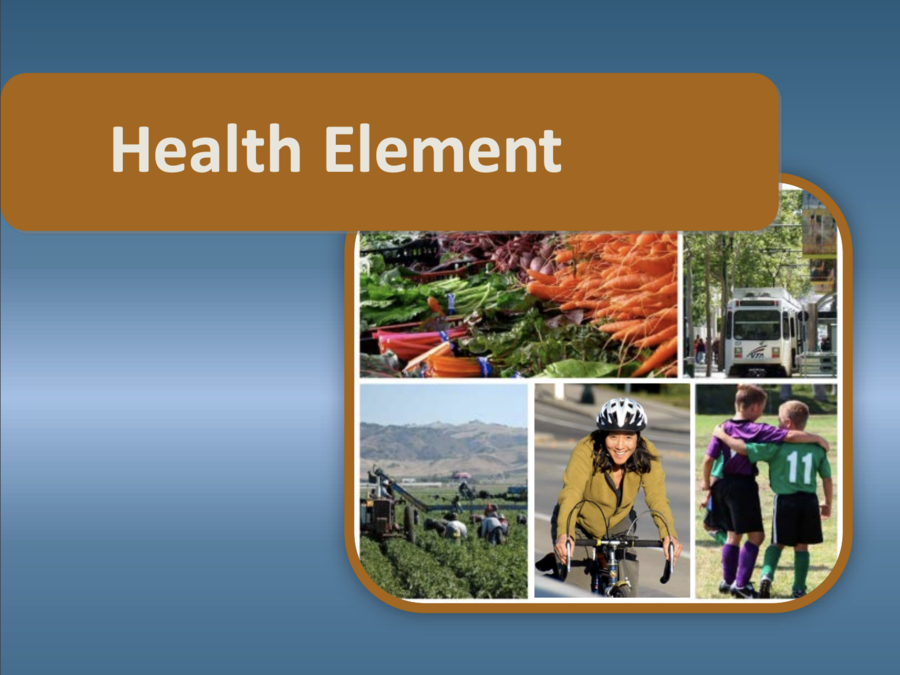 Screenshot of the Health Element front page