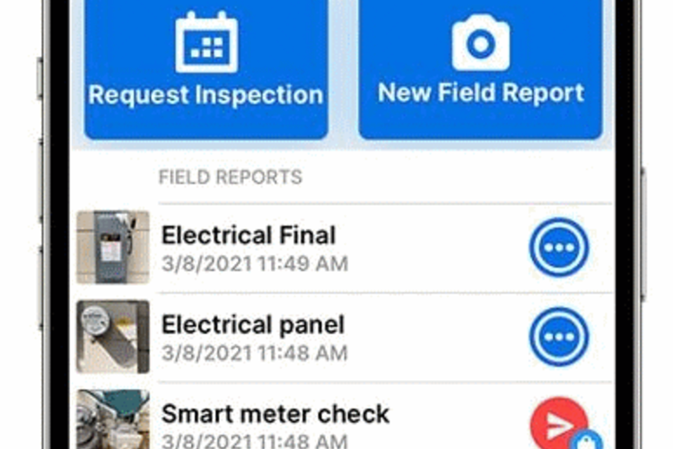 Smartphone with inspection app