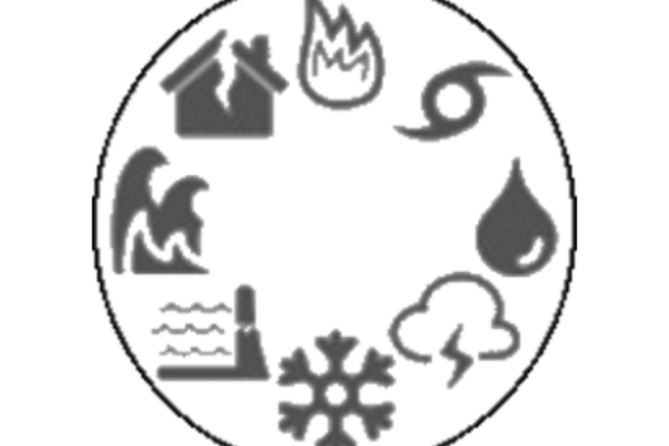 graphic of disaster incident icons in a circle