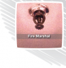 a fire sprinkler with the words "Fire Marshal" under it