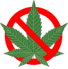 marijuana leaf crossed out